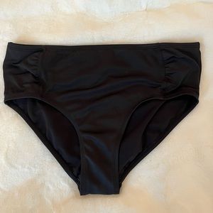 Justice Youth Mid-Rise Swimsuit Bottoms, Size 16, Black